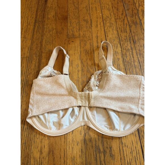 Elomi Kim Bra Womens 38J Beige Cafe Au Lait Underwire Unlined Lace EL4340CAL - Picture 6 of 9